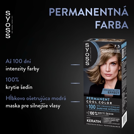 Syoss Permanent Cool Color permanentná farba na vlasy s chladným podtónom