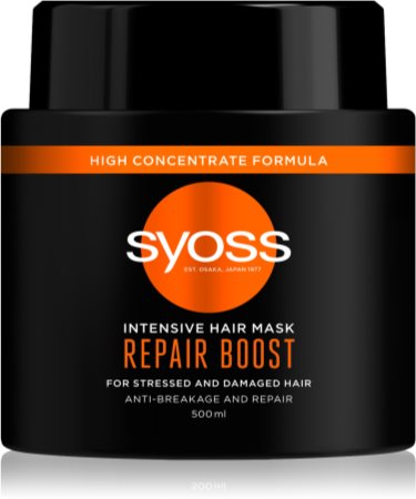 Syoss Repair Boost βαθιά ενισχυτική μάσκα μαλλιών για την αντιμετώπιση  του σπασίματος των μαλλιών