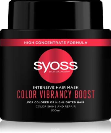Syoss Color Boost tápláló hajmaszk a tündöklő hajszínért