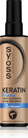 Syoss Keratin Volume sprej pro ochranu vlasů před teplem pro zvětšení objemu