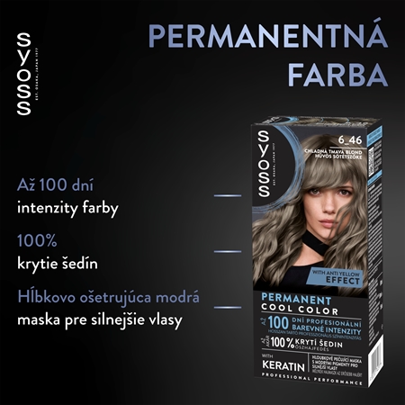 Syoss Permanent Cool Color permanentná farba na vlasy s chladným podtónom