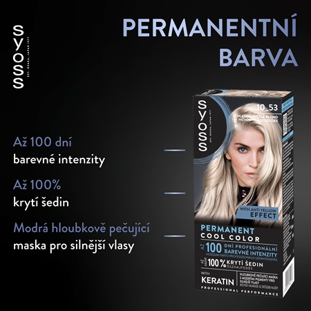 Syoss Permanent Cool Color permanentní barva na vlasy s chladným podtónem