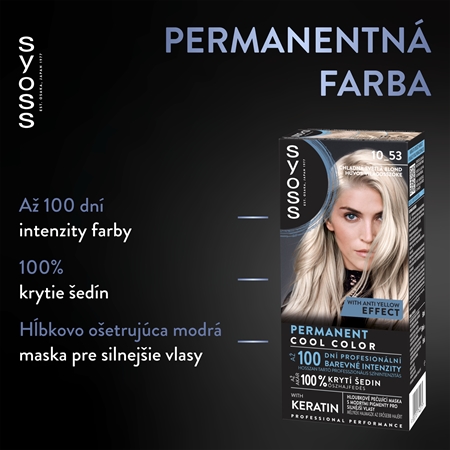 Syoss Permanent Cool Color permanentní barva na vlasy s chladným podtónem