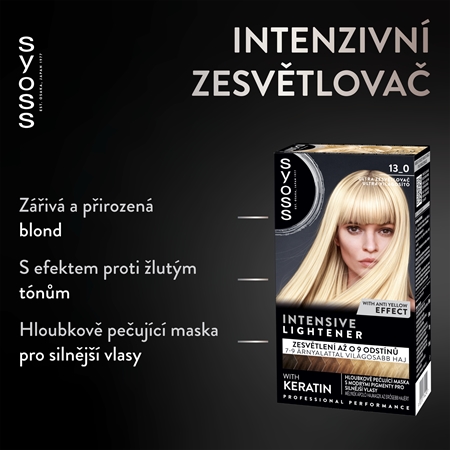 Syoss Intensive Lightener odbarvovač pro zesvětlení vlasů