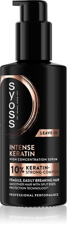 Syoss Intense Keratin Serums, kas nav jāizskalo ļoti bojātiem matiem