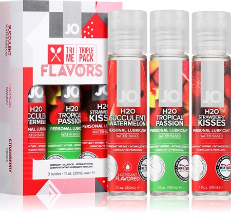 System JO Tri-Me Triple Pack Flavors sada lubrikačních gelů