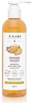 T-LAB Organics Organic Ginger Anti Hair Loss Shampoo strengthening shampoo for thinning hair