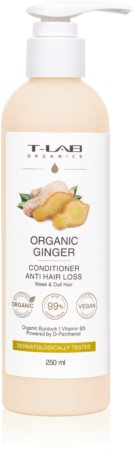 T-LAB Organics Organic Ginger Anti Hair Loss Conditioner stärkender Conditioner für schütteres Haar
