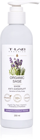 T-LAB Organics Organic Sage Anti-Dandruff Mask feuchtigkeitsspendende Maske für die Haare