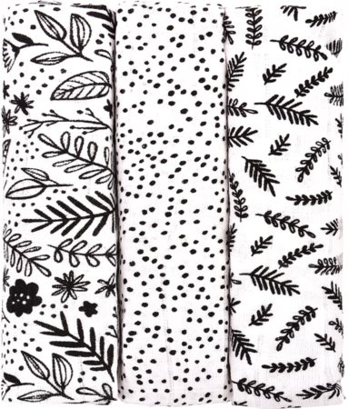 T-TOMI TETRA Black Flowers scutece textile