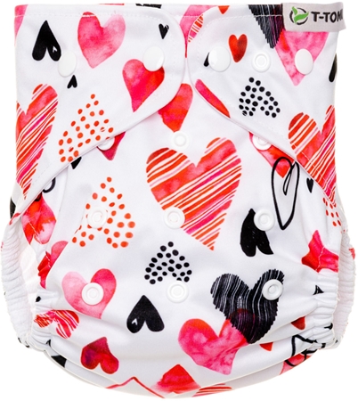 T-TOMI Diaper Covers AIO Hearts pañales-braguita lavables lote de regalo