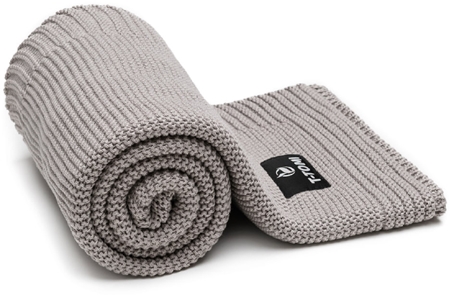 T-TOMI Knitted Blanket Grey Waves knitted blanket