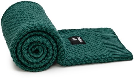 T-TOMI Knitted Blanket Smaragd koc pleciony