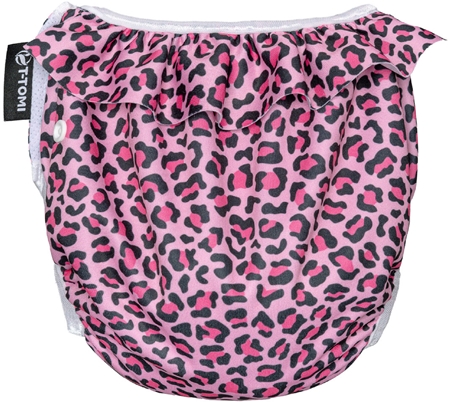 T-TOMI Diaper Swimwear Pink Gepard vaskbare svømmebleer