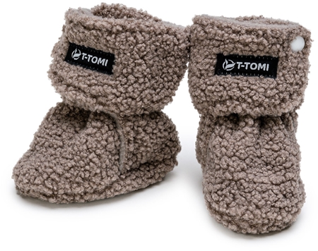 T-TOMI TEDDY Booties Grey dětské capáčky