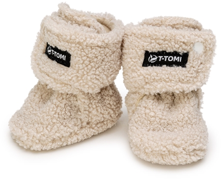 T-TOMI TEDDY Booties Cream lasten tossut
