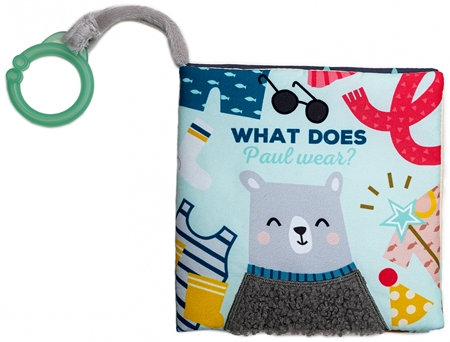 Taf Toys Book What Does Paul Wear контрастна розвивальна книжка