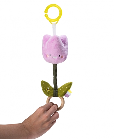 Taf Toys Jitter Toy Tuli Flower móvil para bebé en colores de alto contraste