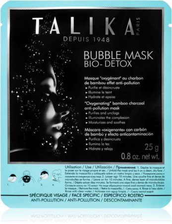 Talika Bubble Mask Bio-Detox máscara de limpeza e desintoxicação para rosto