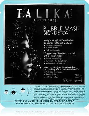 Talika Bubble Mask Bio-Detox maseczka metaliczna-oczyszczająca do twarzy