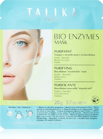 Talika Bio Enzymes Mask Purifying plátýnková maska s čisticím a osvěžujícím účinkem