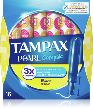 Tampax Compak Pearl Regular tampões com aplicador