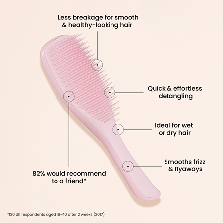 Tangle Teezer The Ultimate Detangler Millenial Pink Plakanā matu suka visiem matu tipiem