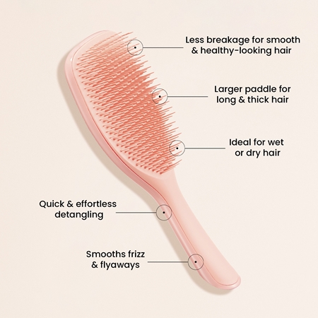 Tangle Teezer Large Ultimate Detangler Peachy Glow hajkefe