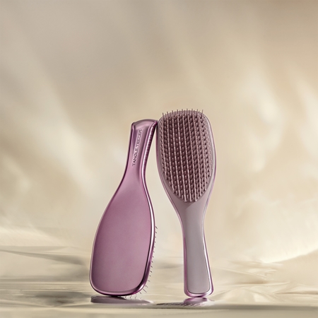 Tangle Teezer Ultimate Detangler Chrome plochý kartáč na rovné a kudrnaté vlasy