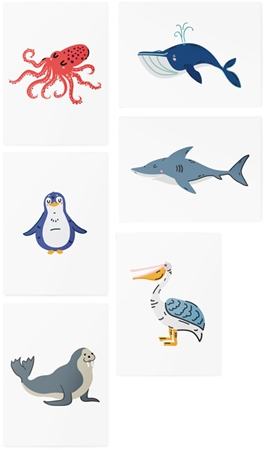 TATTonMe AR Set Ocean Animals tattoo for children