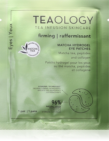 Teaology Matcha Infusion Hydrogel Eye Patches regenerating hydrogel eye pads with collagen