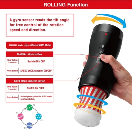Tenga Vacuum Gyro Roller sada masturbátorů