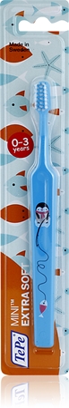 TePe Mini Illustration Kinderzahnbürste mit verkleinertem konischen Bürstenkopf extra soft