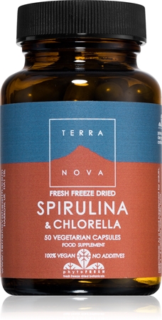 Terranova Health Spirulina & Chlorella kapsle pro podporu trávení