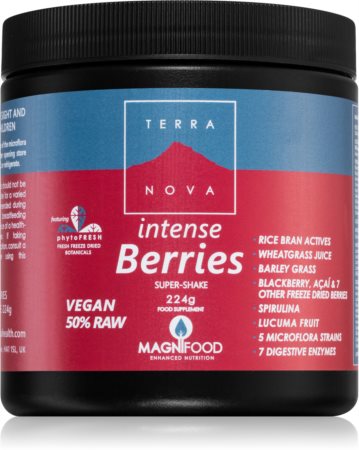 Terranova Health Super-shake Intense berries prášek na přípravu nápoje pro detoxikaci organismu a podporu imunity