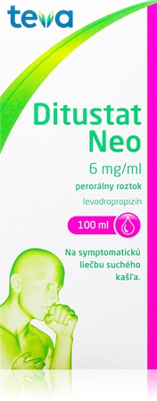 TEVA PHARMA Ditustat Neo 6 mg/ml perorálny roztok na suchý dráždivý kašeľ