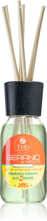 THD Home Fragrances Geranio e Menta smaržvielu difuzors ar rezervi
