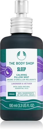 The Body Shop Sleep Lavander & Vetiver Pillow Mist with lavender fragrance