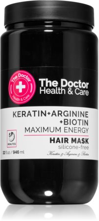 The Doctor Keratin + Arginine + Biotin Maximum Energy μάσκα κερατίνης για τα μαλλιά
