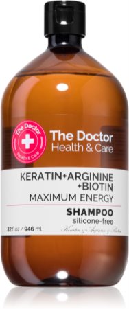 The Doctor Keratin + Arginine + Biotin Maximum Energy σαμπουάν κερατίνης για την ενίσχυση και λάμψη μαλλιών