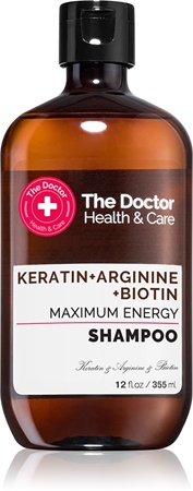 The Doctor Keratin + Arginine + Biotin Maximum Energy σαμπουάν κερατίνης για την ενίσχυση και λάμψη μαλλιών