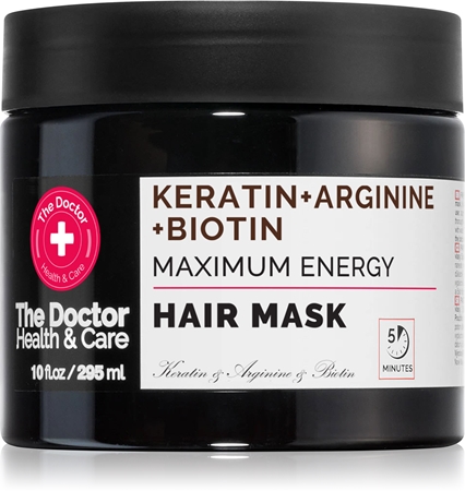 The Doctor Keratin + Arginine + Biotin Maximum Energy keratinos maszk hajra