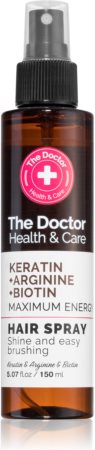 The Doctor Keratin + Arginine + Biotin Maximum Energy pflegender nicht-ausspülbarer Conditioner mit Keratin