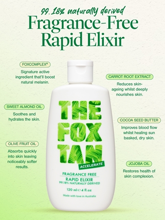 The Fox Tan Fragrance Free Elixir tělový krém urychlující opalování