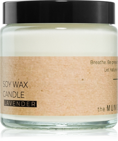 The Munio Lavender mirisna svijeća s drvenim fitiljem