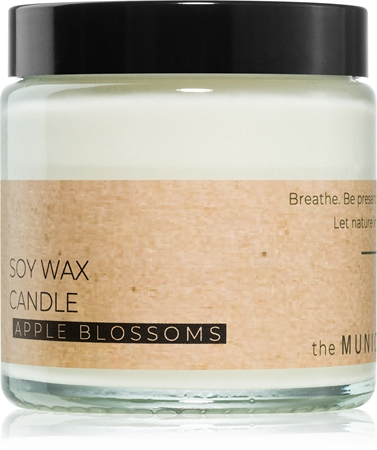 The Munio Apple Blossom vonná svíčka s dřevěným knotem
