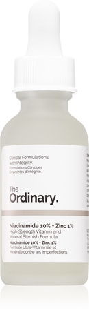 The Ordinary Niacinamide 10% + Zinc 1% Izgaismojošs serums sejas ādai