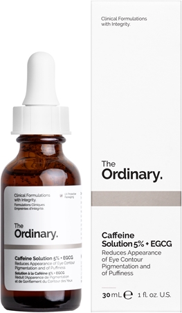The Ordinary Caffeine Solution 5% + EGCG Eye Serum silmänympärysseerumi turvotuksen ja tummien silmänalusten ehkäisyyn