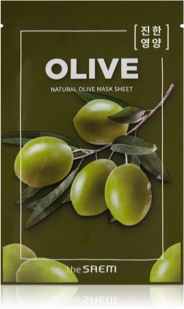The Saem Natural Mask Sheet Olive masque tissu brillance et vitalité
