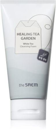 The Saem Healing Tea Garden White Tea hidratáló és nyugtató tisztító hab az érzékeny bőrre